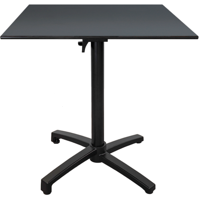 RestooTab Outdoor Klapptisch Diabolo; 70x70x73 cm (LxBxH); Platte grau, Gestell schwarz; quadratisch RestooTab Outdoor Klapptisch Diabolo; 70x70x73 cm (LxBxH); Platte grau, Gestell schwarz; quadratisch