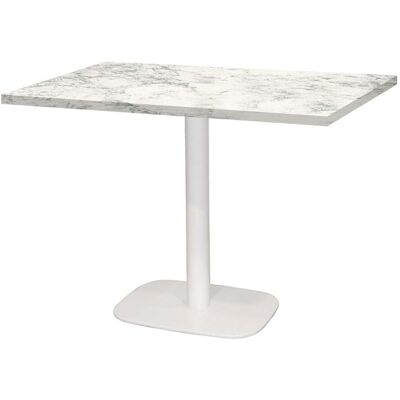 RestooTab Tisch Round weiß rechteckig - Dekore Holz & Steine; 120x70x75 cm (LxBxH); hellgrau/messing/marmoriert; rechteckig RestooTab Tisch Round weiß rechteckig - Dekore Holz & Steine; 120x70x75 cm (LxBxH); hellgrau/messing/marmoriert; rechteckig