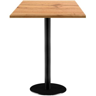RestooTab Stehtisch Rome quadratisch - Dekor Holz; 60x60x113 cm (LxBxH); Platte eiche, Gestell schwarz; quadratisch RestooTab Stehtisch Rome quadratisch - Dekor Holz; 60x60x113 cm (LxBxH); Platte eiche, Gestell schwarz; quadratisch