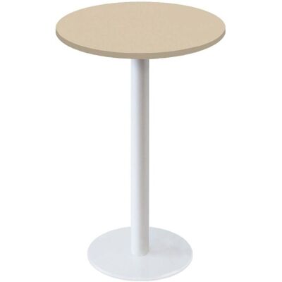 RestooTab Stehtisch Rome weiß rund - Dekore Uni; 113x60 cm (HxØ); beige; rund RestooTab Stehtisch Rome weiß rund - Dekore Uni; 113x60 cm (HxØ); beige; rund