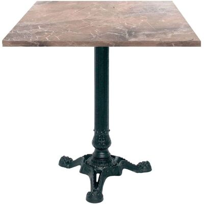 RestooTab Tisch Bistrot 70x70cm - Modell Calacatta; 70x70x75 cm (LxBxH); braun/marmoriert; Gestell schwarz; quadratisch RestooTab Tisch Bistrot 70x70cm - Modell Calacatta; 70x70x75 cm (LxBxH); braun/marmoriert; Gestell schwarz; quadratisch
