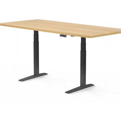 FlexiSpot Höhenverstellbarer Schreibtisch C-Beine; 166.9x85.8x6.2 cm (LxBxH); ahorn/schwarz; rechteckig FlexiSpot Höhenverstellbarer Schreibtisch C-Beine; 166.9x85.8x6.2 cm (LxBxH); ahorn/schwarz; rechteckig