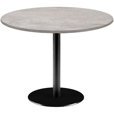 RestooTab Tisch Rome XL rund - Dekor Stein & Marmor; 75x120 cm (HxØ); Platte grau/beton, Gestell schwarz; rund RestooTab Tisch Rome XL rund - Dekor Stein & Marmor; 75x120 cm (HxØ); Platte grau/beton, Gestell schwarz; rund