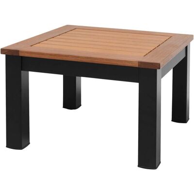 ScanCom Garten-Couchtisch 'Barcelona', 72 x 72 cm, schwarz; 46.1x46.1x32.5 cm (LxBxH); Platte braun, Gestell schwarz ScanCom Garten-Couchtisch 'Barcelona', 72 x 72 cm, schwarz; 46.1x46.1x32.5 cm (LxBxH); Platte braun, Gestell schwarz