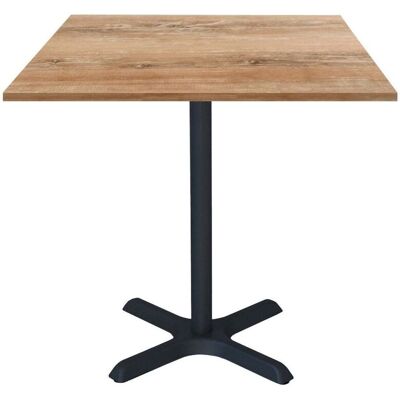 RestooTab Tisch Dina quadratisch - Dekor Holz & Uni; 70x70x74 cm (LxBxH); Platte eiche antik, Gestell schwarz; quadratisch RestooTab Tisch Dina quadratisch - Dekor Holz & Uni; 70x70x74 cm (LxBxH); Platte eiche antik, Gestell schwarz; quadratisch