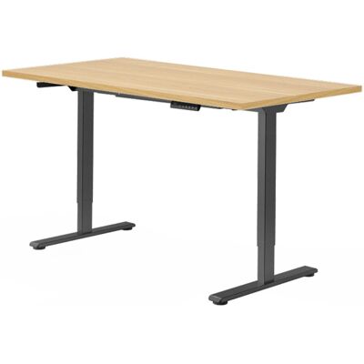 FlexiSpot Höhenverstellbarer Schreibtisch Kohlenstoffstahlrahmen; 148x86.8x5.9 cm (LxBxH); ahorn/schwarz; rechteckig FlexiSpot Höhenverstellbarer Schreibtisch Kohlenstoffstahlrahmen; 148x86.8x5.9 cm (LxBxH); ahorn/schwarz; rechteckig
