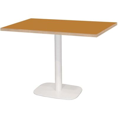 RestooTab Tisch Round weiß rechteckig - Dekore Uni; 120x70x75 cm (LxBxH); senf/braun; rechteckig RestooTab Tisch Round weiß rechteckig - Dekore Uni; 120x70x75 cm (LxBxH); senf/braun; rechteckig