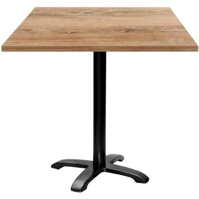 RestooTab Tisch Bazila quadratisch - Dekor Holz; 70x70x74 cm (LxBxH); Platte eiche antik, Gestell schwarz; quadratisch RestooTab Tisch Bazila quadratisch - Dekor Holz; 70x70x74 cm (LxBxH); Platte eiche antik, Gestell schwarz; quadratisch