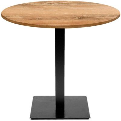 RestooTab Tisch Milan rund - Dekor Stein & Holz; 75x70 cm (HxØ); Platte eiche antik, Gestell schwarz; rund RestooTab Tisch Milan rund - Dekor Stein & Holz; 75x70 cm (HxØ); Platte eiche antik, Gestell schwarz; rund