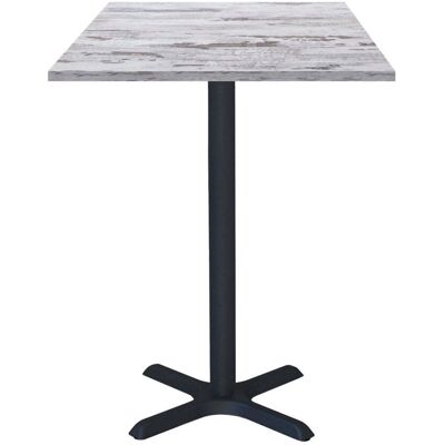 RestooTab Stehtisch Dina quadratisch - Dekor Holz & Uni; 60x60x112 cm (LxBxH); Platte eiche/weiß, Gestell schwarz; quadratisch RestooTab Stehtisch Dina quadratisch - Dekor Holz & Uni; 60x60x112 cm (LxBxH); Platte eiche/weiß, Gestell schwarz; quadratisch
