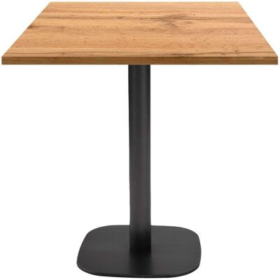 RestooTab Tisch Round quadratisch - Dekor Stein & Holz; 70x70x75 cm (LxBxH); Platte eiche, Gestell schwarz; quadratisch RestooTab Tisch Round quadratisch - Dekor Stein & Holz; 70x70x75 cm (LxBxH); Platte eiche, Gestell schwarz; quadratisch