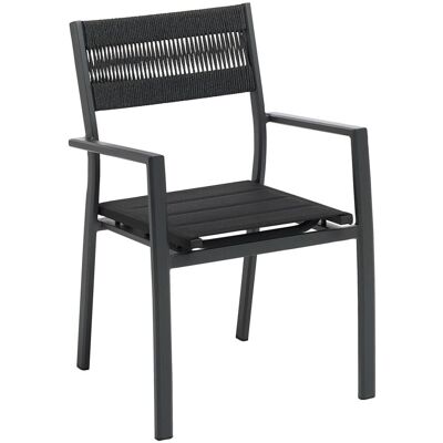 KETTLER Stapelsessel LUGANO; 57x56x86 cm (BxTxH); Sitz anthrazit, Gestell anthrazit; 4 Stück / Stück KETTLER Stapelsessel LUGANO; 57x56x86 cm (BxTxH); Sitz anthrazit, Gestell anthrazit; 4 Stück / Stück