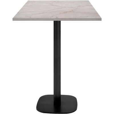 RestooTab Stehtisch Round quadratisch - Dekor Stein & Holz; 60x60x113 cm (LxBxH); Platte beige, Gestell schwarz; quadratisch RestooTab Stehtisch Round quadratisch - Dekor Stein & Holz; 60x60x113 cm (LxBxH); Platte beige, Gestell schwarz; quadratisch