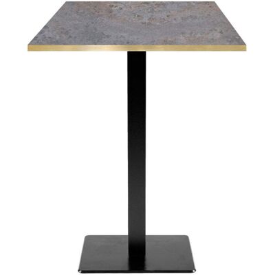 RestooTab Stehtisch Milan quadratisch - Kanten messingfarben; 60x60x113 cm (LxBxH); Platte metall antik, Gestell schwarz; quadratisch RestooTab Stehtisch Milan quadratisch - Kanten messingfarben; 60x60x113 cm (LxBxH); Platte metall antik, Gestell schwarz; quadratisch