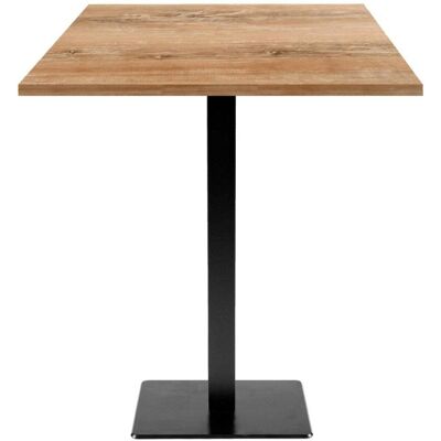 RestooTab Stehtisch Milan quadratisch - Dekor Stein & Holz; 70x70x113 cm (LxBxH); Platte eiche antik, Gestell schwarz; quadratisch RestooTab Stehtisch Milan quadratisch - Dekor Stein & Holz; 70x70x113 cm (LxBxH); Platte eiche antik, Gestell schwarz; quadratisch
