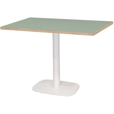 RestooTab Tisch Round weiß rechteckig - Dekore Uni; 120x70x75 cm (LxBxH); hellgrün/braun; rechteckig RestooTab Tisch Round weiß rechteckig - Dekore Uni; 120x70x75 cm (LxBxH); hellgrün/braun; rechteckig