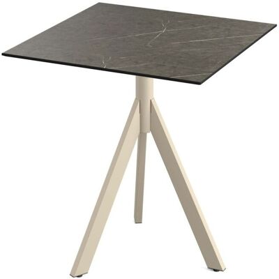 Feros Infinity Tripod Terrassentisch frame + HPL 70x70 cm; 70x70x74 cm (LxBxH); sand/braun; quadratisch Feros Infinity Tripod Terrassentisch frame + HPL 70x70 cm; 70x70x74 cm (LxBxH); sand/braun; quadratisch