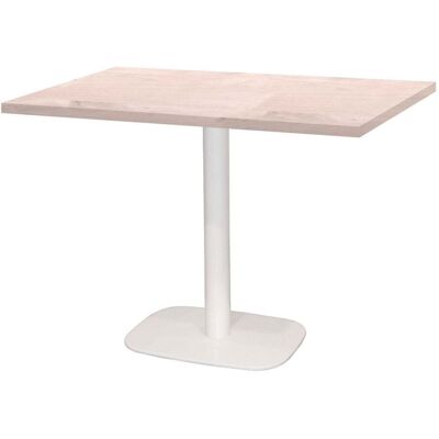 RestooTab Tisch Round rechteckig Gestell weiß - Dekor Holz & Uni; 120x70x75 cm (LxBxH); Platte birke, Gestell weiß; rechteckig RestooTab Tisch Round rechteckig Gestell weiß - Dekor Holz & Uni; 120x70x75 cm (LxBxH); Platte birke, Gestell weiß; rechteckig