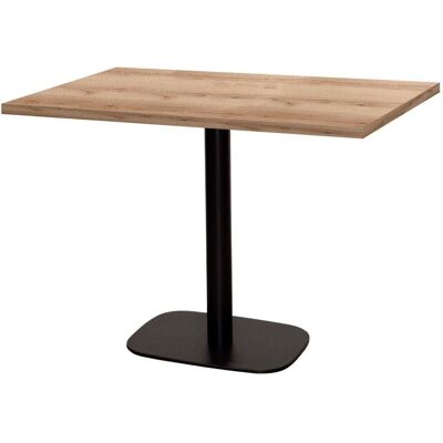 RestooTab Tisch Round rechteckig - Dekor Stein & Holz; 120x70x75 cm (LxBxH); Platte eiche/natur, Gestell schwarz; rechteckig RestooTab Tisch Round rechteckig - Dekor Stein & Holz; 120x70x75 cm (LxBxH); Platte eiche/natur, Gestell schwarz; rechteckig