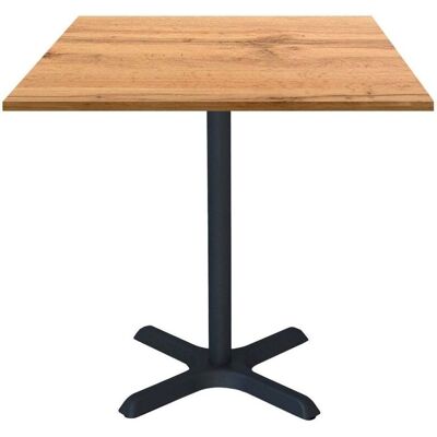 RestooTab Tisch Dina quadratisch - Dekor Holz & Uni; 70x70x74 cm (LxBxH); Platte eiche, Gestell schwarz; quadratisch RestooTab Tisch Dina quadratisch - Dekor Holz & Uni; 70x70x74 cm (LxBxH); Platte eiche, Gestell schwarz; quadratisch