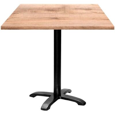 RestooTab Tisch Bazila quadratisch - Dekor Holz; 70x70x74 cm (LxBxH); Platte eiche/hellbraun, Gestell schwarz; quadratisch RestooTab Tisch Bazila quadratisch - Dekor Holz; 70x70x74 cm (LxBxH); Platte eiche/hellbraun, Gestell schwarz; quadratisch