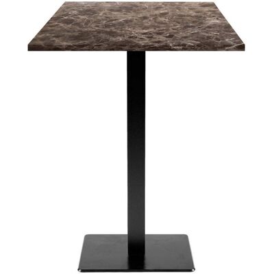 RestooTab Stehtisch Milan quadratisch - Dekor Stein & Holz; 60x60x113 cm (LxBxH); Platte steingrau/dunkelgrau/marmoriert, Gestell schwarz; quadratisch RestooTab Stehtisch Milan quadratisch - Dekor Stein & Holz; 60x60x113 cm (LxBxH); Platte steingrau/dunkelgrau/marmoriert, Gestell schwarz; quadratisch