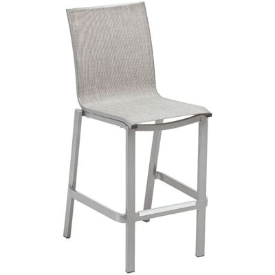 KETTLER Barstuhl RASMUS; 53x63x113 cm (BxTxH); Sitz hellgrau, Gestell silber; 4 Stück / Pack KETTLER Barstuhl RASMUS; 53x63x113 cm (BxTxH); Sitz hellgrau, Gestell silber; 4 Stück / Pack