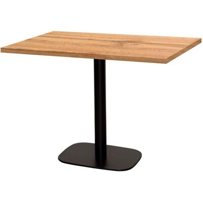 RestooTab Tisch Round rechteckig - Dekor Stein & Holz; 120x70x75 cm (LxBxH); Platte eiche, Gestell schwarz; rechteckig RestooTab Tisch Round rechteckig - Dekor Stein & Holz; 120x70x75 cm (LxBxH); Platte eiche, Gestell schwarz; rechteckig