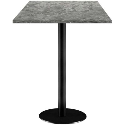 RestooTab Stehtisch Rome quadratisch - Dekor Stein; 60x60x113 cm (LxBxH); Platte steingrau/marmoriert, Gestell schwarz; quadratisch RestooTab Stehtisch Rome quadratisch - Dekor Stein; 60x60x113 cm (LxBxH); Platte steingrau/marmoriert, Gestell schwarz; quadratisch
