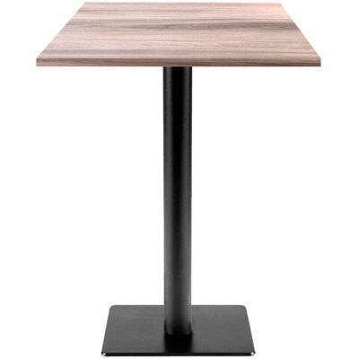 RestooTab Stehtisch Milan T quadratisch - Dekor Holz; 60x60x113 cm (LxBxH); Platte eiche/hellgrau, Gestell schwarz; quadratisch RestooTab Stehtisch Milan T quadratisch - Dekor Holz; 60x60x113 cm (LxBxH); Platte eiche/hellgrau, Gestell schwarz; quadratisch
