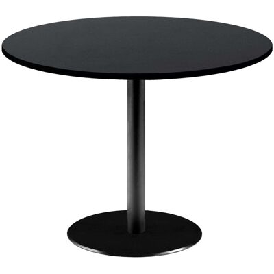RestooTab Tisch Rome XL rund - Dekor Uni; 75x120 cm (HxØ); Platte schwarz, Gestell schwarz; rund RestooTab Tisch Rome XL rund - Dekor Uni; 75x120 cm (HxØ); Platte schwarz, Gestell schwarz; rund