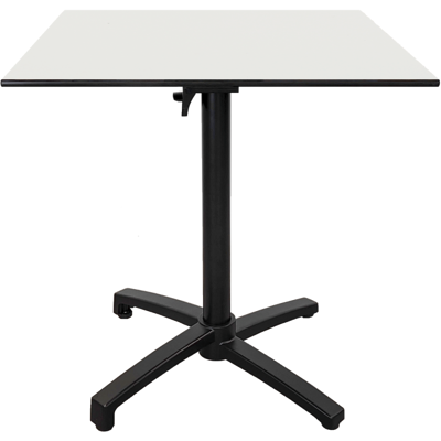 RestooTab Outdoor Klapptisch Diabolo; 70x70x73 cm (LxBxH); Platte weiß, Gestell schwarz; quadratisch RestooTab Outdoor Klapptisch Diabolo; 70x70x73 cm (LxBxH); Platte weiß, Gestell schwarz; quadratisch