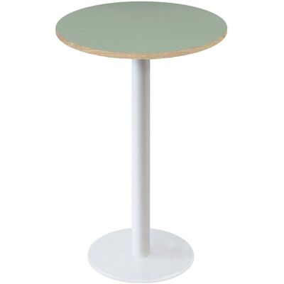 RestooTab Stehtisch Rome weiß rund - Dekore Uni; 113x60 cm (HxØ); hellgrün/braun; rund RestooTab Stehtisch Rome weiß rund - Dekore Uni; 113x60 cm (HxØ); hellgrün/braun; rund