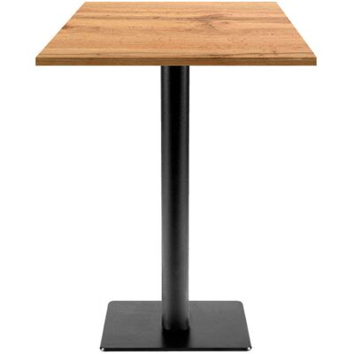 RestooTab Stehtisch Milan T quadratisch - Dekor Holz; 60x60x113 cm (LxBxH); Platte eiche, Gestell schwarz; quadratisch RestooTab Stehtisch Milan T quadratisch - Dekor Holz; 60x60x113 cm (LxBxH); Platte eiche, Gestell schwarz; quadratisch