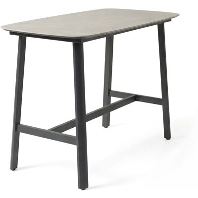 Barths Belfort - Bartisch; 80x160x108 cm (LxBxH); Platte grau, Gestell schwarz; rechteckig Barths Belfort - Bartisch; 80x160x108 cm (LxBxH); Platte grau, Gestell schwarz; rechteckig