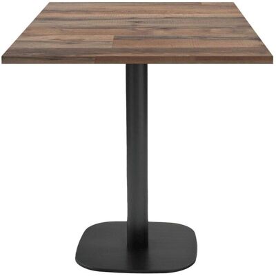 RestooTab Tisch Round quadratisch - Dekor Stein & Holz; 70x70x75 cm (LxBxH); Platte eiche/vintage braun, Gestell schwarz; quadratisch RestooTab Tisch Round quadratisch - Dekor Stein & Holz; 70x70x75 cm (LxBxH); Platte eiche/vintage braun, Gestell schwarz; quadratisch
