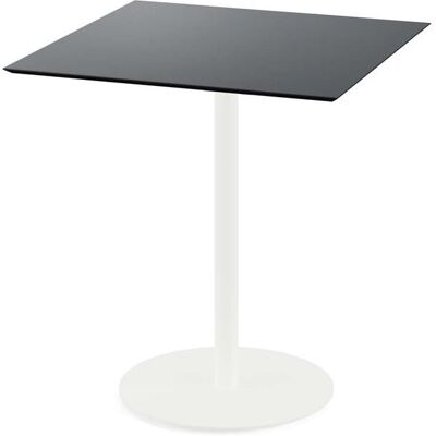 Veba Urban Tisch - 70x70cm, Weiß & Schwarz Stahl, Modernes Bistro Veba Urban Tisch - 70x70cm, Weiß & Schwarz Stahl, Modernes Bistro