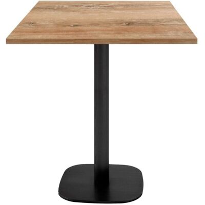 RestooTab Snacktisch Round quadratisch - Dekor Stein & Holz; 70x70x93 cm (LxBxH); Platte eiche antik, Gestell schwarz; quadratisch RestooTab Snacktisch Round quadratisch - Dekor Stein & Holz; 70x70x93 cm (LxBxH); Platte eiche antik, Gestell schwarz; quadratisch