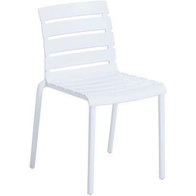 KETTLER Stapelstuhl PONZA aus Kunststoff; 47x55x78 cm (BxTxH); Sitz weiß, Gestell weiß; 4 Stück / Pack KETTLER Stapelstuhl PONZA aus Kunststoff; 47x55x78 cm (BxTxH); Sitz weiß, Gestell weiß; 4 Stück / Pack