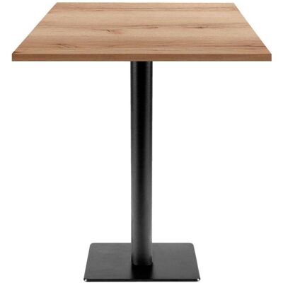 RestooTab Stehtisch Milan T quadratisch - Dekor Holz; 70x70x113 cm (LxBxH); Platte eiche/natur, Gestell schwarz; quadratisch RestooTab Stehtisch Milan T quadratisch - Dekor Holz; 70x70x113 cm (LxBxH); Platte eiche/natur, Gestell schwarz; quadratisch
