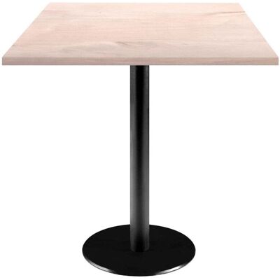 RestooTab Tisch Rome quadratisch - Dekor Holz; 70x70x75 cm (LxBxH); Platte birke/hellgrau, Gestell schwarz; quadratisch RestooTab Tisch Rome quadratisch - Dekor Holz; 70x70x75 cm (LxBxH); Platte birke/hellgrau, Gestell schwarz; quadratisch