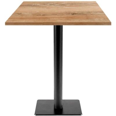 RestooTab Stehtisch Milan T quadratisch - Dekor Holz; 70x70x113 cm (LxBxH); Platte eiche antik, Gestell schwarz; quadratisch RestooTab Stehtisch Milan T quadratisch - Dekor Holz; 70x70x113 cm (LxBxH); Platte eiche antik, Gestell schwarz; quadratisch
