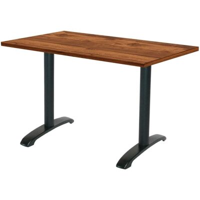 RestooTab Tisch Bazila rechteckig - Dekor Stein & Holz; 120x70x74 cm (LxBxH); Platte eiche wenge, Gestell schwarz; rechteckig RestooTab Tisch Bazila rechteckig - Dekor Stein & Holz; 120x70x74 cm (LxBxH); Platte eiche wenge, Gestell schwarz; rechteckig