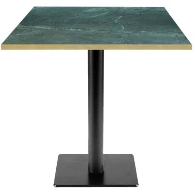 RestooTab Tisch Milan T quadratisch - Dekore Steine; 70x70x75 cm (LxBxH); dunkelgrün/marmoriert/messing; quadratisch RestooTab Tisch Milan T quadratisch - Dekore Steine; 70x70x75 cm (LxBxH); dunkelgrün/marmoriert/messing; quadratisch