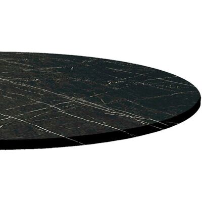 RestooTab Tischplatte rund, dunkles Marmor-Dekor; 70x70 cm (LxB); schwarz/marmoriert; rund RestooTab Tischplatte rund, dunkles Marmor-Dekor; 70x70 cm (LxB); schwarz/marmoriert; rund