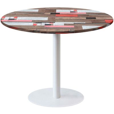 RestooTab Tisch Rome weiß Ø120cm - Modell weißer Marmor mit messingfarbenen Kanten; 120x120x75x120 cm (LxBxHxØ); mehrfarbig; Gestell schwarz; rund RestooTab Tisch Rome weiß Ø120cm - Modell weißer Marmor mit messingfarbenen Kanten; 120x120x75x120 cm (LxBxHxØ); mehrfarbig; Gestell schwarz; rund