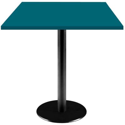 RestooTab Tisch Rome quadratisch - Dekor Uni; 70x70x75 cm (LxBxH); Platte blau, Gestell schwarz; quadratisch RestooTab Tisch Rome quadratisch - Dekor Uni; 70x70x75 cm (LxBxH); Platte blau, Gestell schwarz; quadratisch