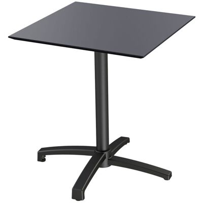 Feros X Cross Tisch niedrig 74 cm, 11001, HPL Tischplatte 70x70cm; 70x70x74 cm (LxBxH); schwarz; Gestell schwarz; rechteckig Feros X Cross Tisch niedrig 74 cm, 11001, HPL Tischplatte 70x70cm; 70x70x74 cm (LxBxH); schwarz; Gestell schwarz; rechteckig