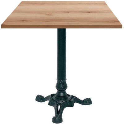 RestooTab Tisch Bistrot 70x70cm - Modell Calacatta; 70x70x75 cm (LxBxH); eiche/natur; Gestell schwarz; quadratisch RestooTab Tisch Bistrot 70x70cm - Modell Calacatta; 70x70x75 cm (LxBxH); eiche/natur; Gestell schwarz; quadratisch