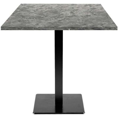 RestooTab Tisch Milan quadratisch - Dekor Stein & Holz; 70x70x75 cm (LxBxH); Platte steingrau/marmoriert, Gestell schwarz; quadratisch RestooTab Tisch Milan quadratisch - Dekor Stein & Holz; 70x70x75 cm (LxBxH); Platte steingrau/marmoriert, Gestell schwarz; quadratisch